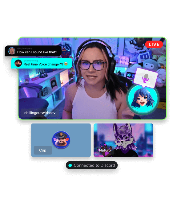 Voice morphing control dashboard